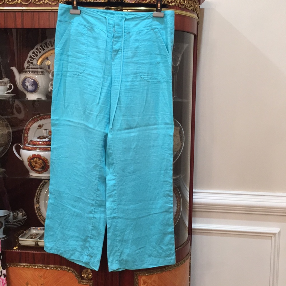 Threads 100% Linen blue Pants sz.L